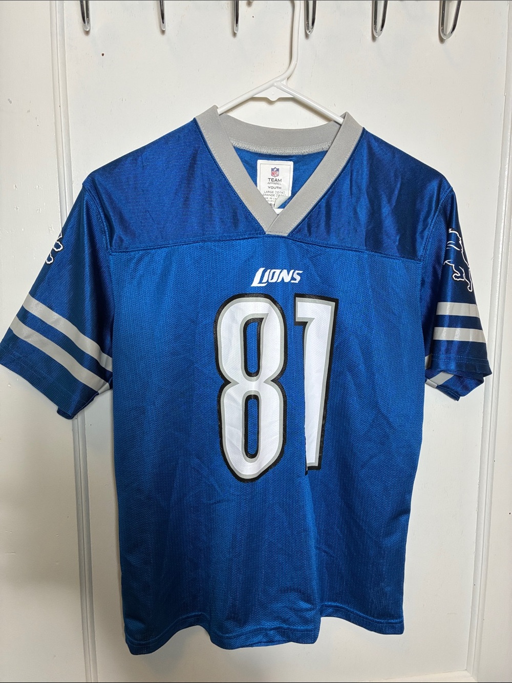 Kids NFL Detroit Lions Calvin Johnson #81 Football Jersey